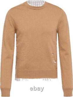 Maison Margiela Distressed Camel Jumper