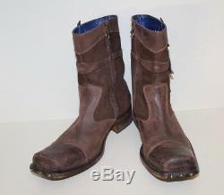 Mark Nason AMPLIFY Rock Boots Sz 11 US Distressed Brown Studded Made In Italy