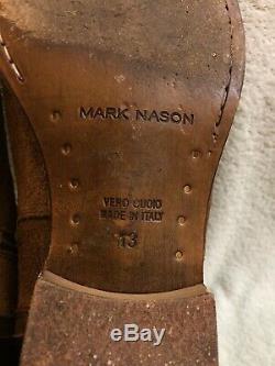 Mark Nason Dallas Mens Boots Brown Leather Distressed Caramel 67267 Size 13
