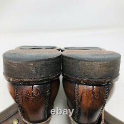 Mark Nason Distressed Brown Harness Dragon Boots Sz 9-1/2 Italy $495