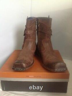 Mark Nason Italy vero curio Amplify Brown Distressed Leather Boots Size 12