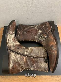 Mark Nason SKIDWAY Brown Dragon Rock Boots Distressed Men Size 12 67440 $2000