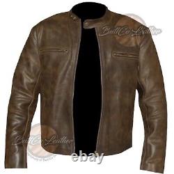 Mark Wahlberg Contraband Distressed Jacket Movie Film Coat Brown Leather Jacket