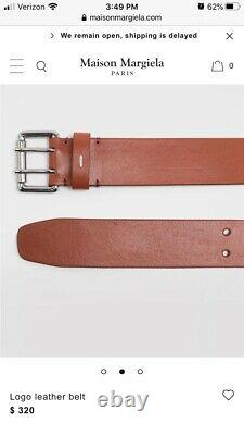 Martin Margiela 10 Mens New Leather Hook Belt L brown