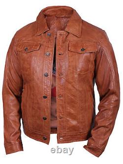 Men Leather Jacket Real Motorbike Real Leather Jacket For Men Distressed Retro