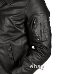 Men's Biker Vintage Motorcycle 100% Distressed Brown Cafe Racer Leather Jacket