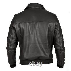 Men's Biker Vintage Motorcycle 100% Distressed Brown Cafe Racer Leather Jacket