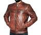 Men's Biker Vintage Motorcycle Distressed Brown Leather Jacket