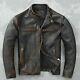 Men's Handmade Motorcycle Vintage Café Racer Distressed Brown Biker Real Leather