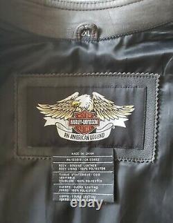 Men's Harley-Davidson DISTRESSED WILLIE G SKULL Leather Riding Vest size 2XL