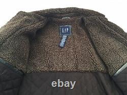 Men's Leather Distressed Look Flying Jacket By GAP
