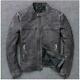 Men's Motorcycle Biker Cafe Racer Vintage Distressed Black Real Leather Jacket