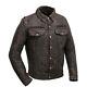 Men's Real Distressed Leather Levi's Style Jacket Trucker Jacket Bikers Jacket