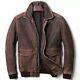 Men's Vintage Brown Aviator A2 Pilot Bomber Real Leather Jacket
