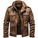 Men's Vintage Brown Distressed Leather Jacket