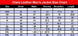 Men's Vintage Cafe Racer Disstressed Brown Biker Genuine New Leather Jacket