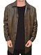 Men's Vintage Distressed Brown Real Leather Coat Jacket Long Trench Coat