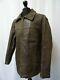 Men's Vintage Leather French Workwear Chore Coat Overcoat Xl 46r