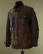 Mens Barbour Trooper Jacket Waxed Wax Coat Military Work Distressed Brown Size L