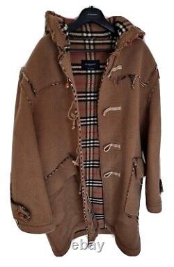 Mens BURBERRY distressed wool duffle coat/jacket Size 50REG/XL. RRP £1,395