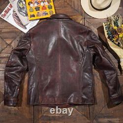 Mens Brakeman Jacket Tea Core Cowhide Distressed Leather Japanese Vintage Style