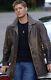 Mens Brown Rub Buff Distressed Real Leather Jacket