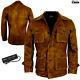 Mens Brown Stylish Cafe Racer Biker Real Leather Distressed Leather Jacket New