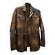 Mens Brown Leather Jacket Distressed Brown Leather Jacket Wax Leather Jacket