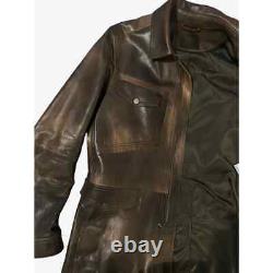 Mens Brown leather jacket distressed Brown leather jacket Wax leather jacket