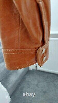 Mens Classic Tan Leather Jacket Italian Classic Metropolitan Collection