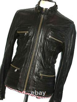 Mens D&g Dolce & Gabbana Leather Distressed Safari Bomber Biker Jacket Coat 42r