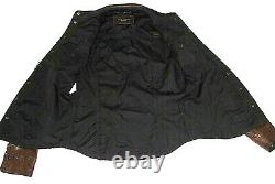 Mens D&g Dolce & Gabbana Leather Distressed Safari Bomber Shirt Jacket Coat 42r