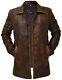 Mens Distressed Supernatural Dean Winchester Motorcycle Leather Jacket Coat