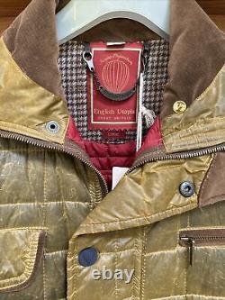 Mens English Utopia Padded Distressed Look Jacket Large. RRP 400 £125