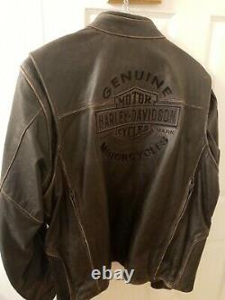 Mens Harley Davidson Leather Jacket xxl (distressed brown)
