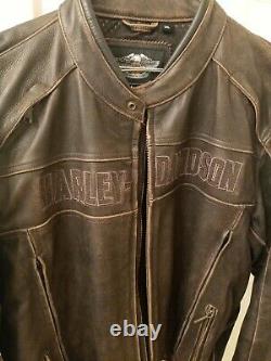 Mens Harley Davidson Leather Jacket xxl (distressed brown)