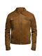 Mens Leather Jacket Real Motorbike Real Suede Leather Jacket For Men Distress