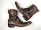 Mens Mark Nason Distressed Leather Snakeskin Accents Buckle Ankle Boots Us 10