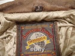 Mens S Wilsons Distressed Brown Leather Jacket A-2 Style Flight Bomber Insulated