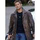 Mens Supernatural Dean Winchester Distressed Brown Genuine Leather Coat Jacket