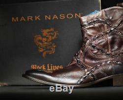 NEW! Mark Nason FALCON Dragon Rock Boots US 10 Distressed Brown