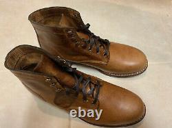 NEW Wolverine 1000 Mile Antique Cognac Brown Leather Boots US Mens 10.5D(W40580)
