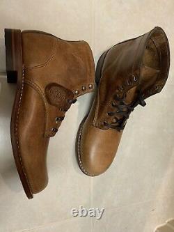 NEW Wolverine 1000 Mile Antique Cognac Brown Leather Boots US Mens 10.5D(W40580)