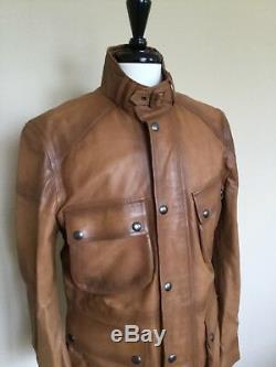 NWT Ralph Lauren Purple Label Leather Thornhill Jacket L Slim $4995 Italy