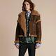 New Burberry Prorsum Fw16 Sculptural Distressed Shearling Leather Flight Jacket