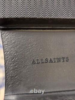 New Men's AllSaints Dark Brown Distressed Leather Chunky Chelsea Boots Size 9 43