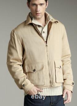 New Polo Ralph Lauren Medium Leather Newsboy Jacket RRL Rugby Indiana Jones Coat