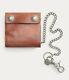 New Rrl Ralph Lauren Distressed Leather Chain Brown Ryder Card Wallet