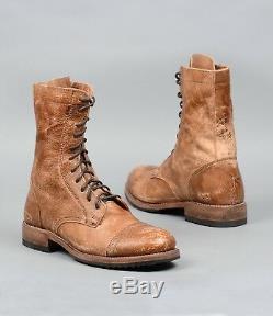 Nib Mens Bed Stu Combat Boots Distressed Hendrix/tan Msrp $325