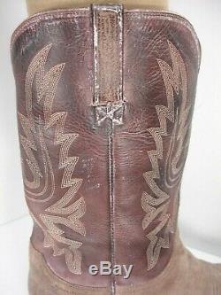 Nwt Charlie 1 Horse Lucchese Distressed Leather Suede Cowboy Boots Men's 12 D